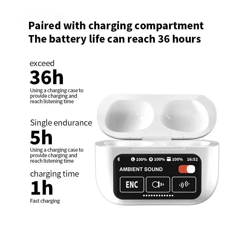 A9 Pro - Airpods Pro 2 with LED Touch Screen